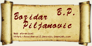 Božidar Piljanović vizit kartica